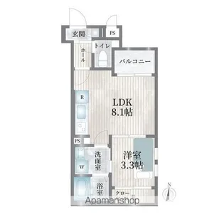 Cherim浄心West【1階】の間取り