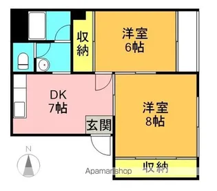 北村ビル【303号室】の間取り