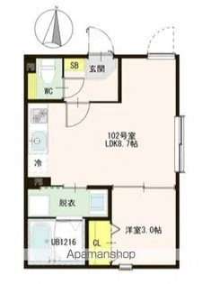 ハーモニーテラス東小岩Ⅵ【3階】の間取り