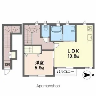 クロスアベニュー【2階】の間取り