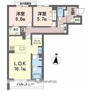 グランメゾン南浅田【2階】の間取り