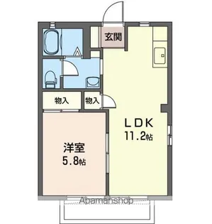 メゾンソレアード【103号室】の間取り