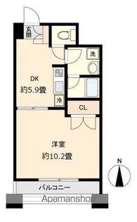ウエストパーク支倉【209号室】の間取り