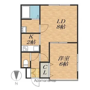 リバティ1212【2階】の間取り