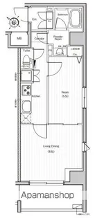 プレミアムキューブ日本橋浜町【2階】の間取り