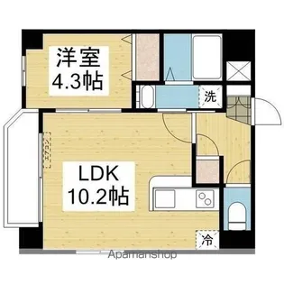 ヴェルデ・フレスコ三番町【702.号室】の間取り
