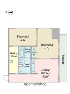 ブランヴェール【302号室】の間取り