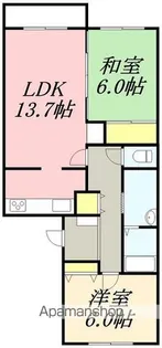 シャルム富岡【302号室】の間取り