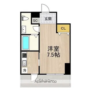 フロンティアタワー名駅南(旧CITY SPIRE 名駅南)【1107号室】の間取り