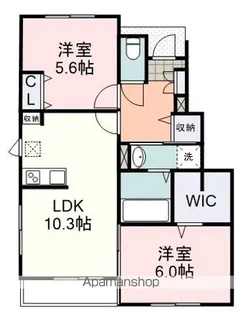花客家(ハナハッカ)A棟【1階】の間取り