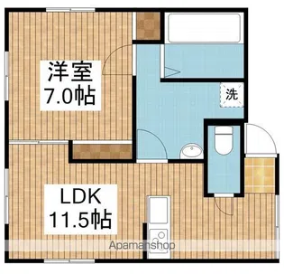 DOUBLE DAYLIGHT 北毘沙門町【1階】の間取り