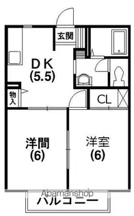 レジデンス有玉【201号室】の間取り