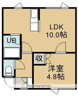パークシティ本通り(パークシティホンドオリ)【102号室】の間取り