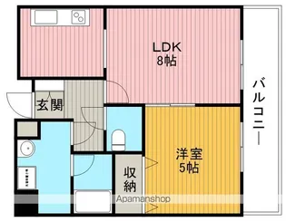 エルベコート豊中本町【5階】の間取り