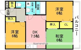 サワダハイツ【408号室】の間取り