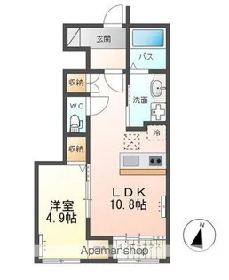 ソレアードⅡ【105号室】の間取り