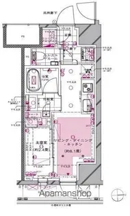 ピアース新宿三丁目【6階】の間取り