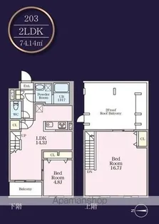 THE MANOR EXELSIOR【2階】の間取り