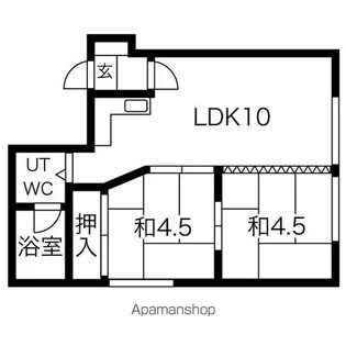 サテライト山鼻B【101号室】の間取り