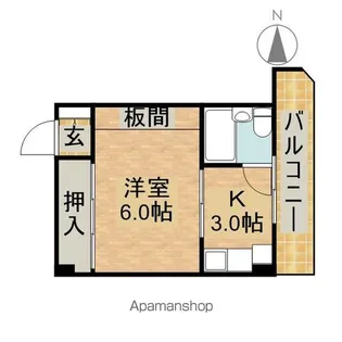 園田岡崎ハイツ【2階】の間取り