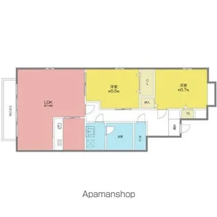 カーサフィオーレ【1階】の間取り