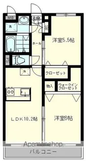 アバンツァートコルソ吉川美南【5階】の間取り