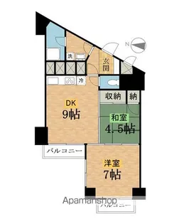 八王子はざま住宅【10階】の間取り