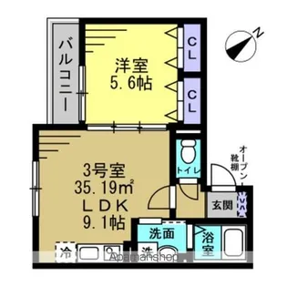LUNIGHT都賀【1階】の間取り