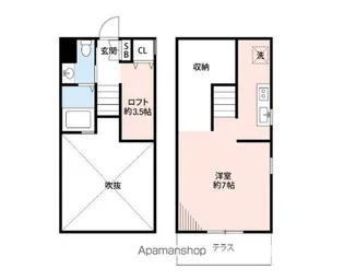 アパートメントKASAIⅡ【1階】の間取り