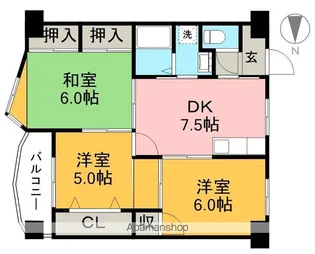 インペリアル西本Ⅰ【3階】の間取り