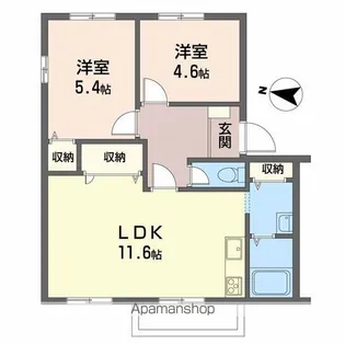 ロジュマンイズミC棟【202号室】の間取り