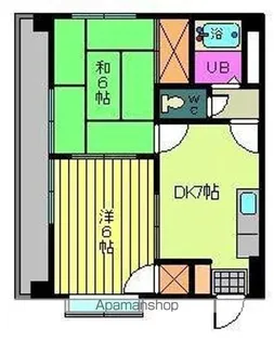 メローハイツ束本【4階】の間取り