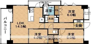 サンフォーリーフタウン桜ノ宮 サンメゾンコート【2階】の間取り