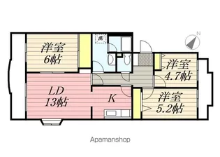 キャロットミノル【2階】の間取り