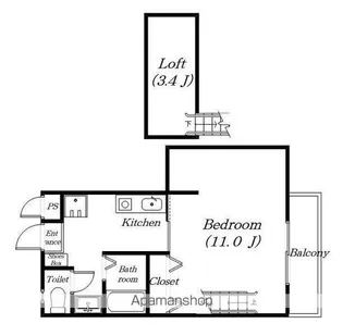 エクセラート瀬田【303号室】の間取り