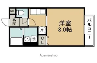 ルースト・256【202号室号室】の間取り