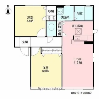 フルールM【A102号室】の間取り