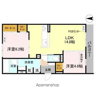 TORISIA千里丘Ⅲ【2階】の間取り