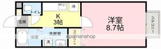 ヴィルボナール【1階】の間取り