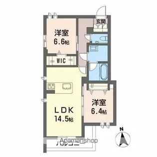ル シマン【4階】の間取り