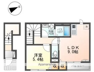 IMPERIAL HOUSE【203号室】の間取り