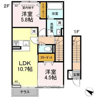 MIA・MERU MIA【2階】の間取り