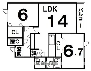 ビオ・ガーデン【3階】の間取り