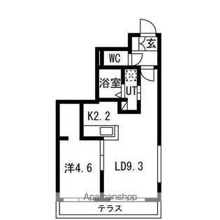 レジーナ豊里【1階】の間取り