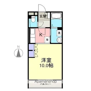 ガーデナ福島【103号室】の間取り