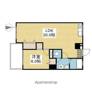 スミタスヴィレッジ空港通Ⅰ【105号室】の間取り