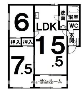 キノヴィレッジD棟【17号室】の間取り