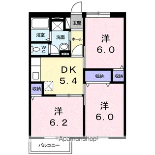 グリーンハイツ【2階】の間取り