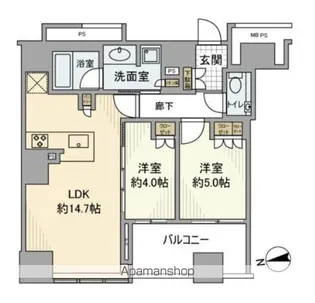 クラッシィタワー新宿御苑【9階】の間取り
