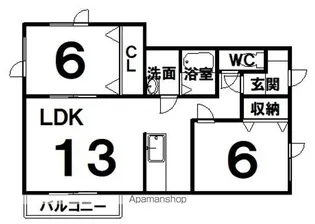 エクステリアI【105号室】の間取り